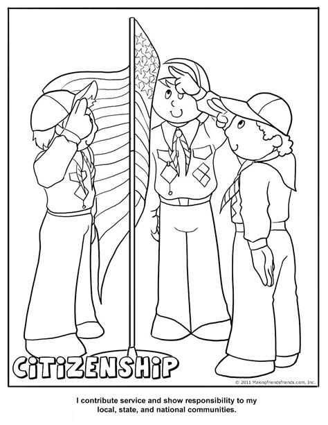 Gambar Printable Citizenship Coloring Page Boy Scouts Crafts Eagle Scout Pages di Rebanas - Rebanas