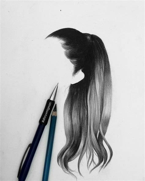 Realistic Hair Sketch at PaintingValley.com | Explore collection of Realistic Hair Sketch