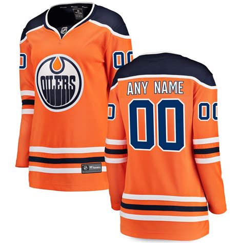 Women's Edmonton Oilers Fanatics Branded Orange Breakaway - Custom Jersey