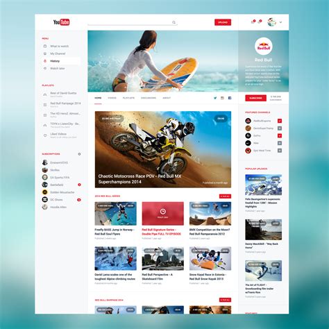 Youtube design, News web design, Responsive web design wireframe