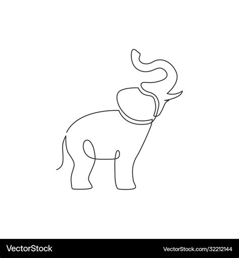 Elephant Line Drawing