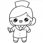 enfermera kawaii colorear - Dibujando con Vani