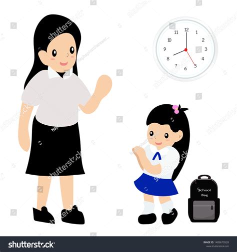 Greet Teacher Clipart Image