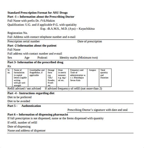 FREE 5+ Doctor Prescription Templates in PDF