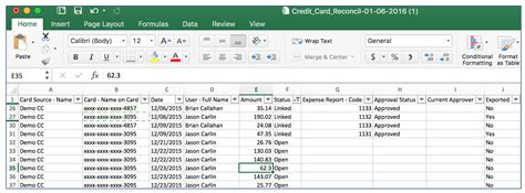 Reporting Template: Credit Card Reconciliation Report – Nexonia