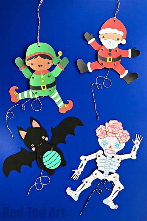 DIY Paper Puppets with Templates - Red Ted Art - Kids Crafts