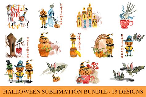 Halloween Sublimation Bundle Designs Graphic by ElenaZlataArt · Creative Fabrica