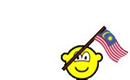 Malaysia flag waving emoticon animated : Emoticons @ emofaces.com