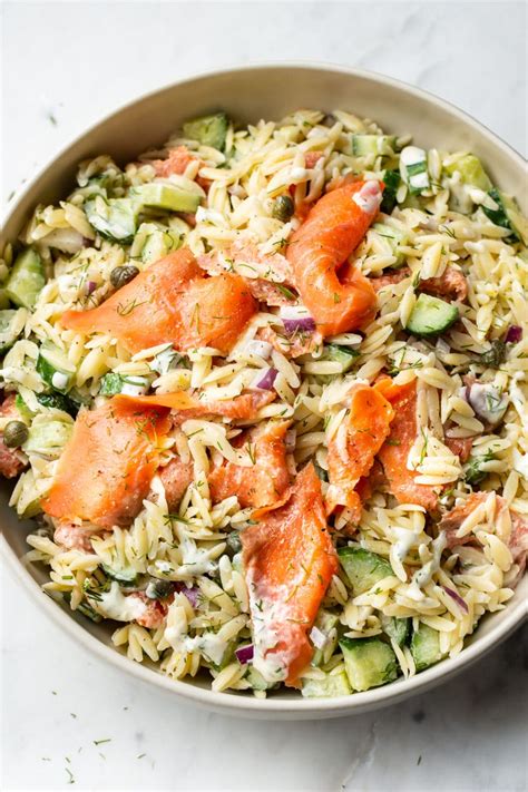 Smoked Salmon Pasta Salad • Salt & Lavender