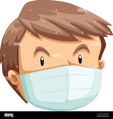 A Face of Man Wearing a Mask illustration Stock Vector Image & Art - Alamy