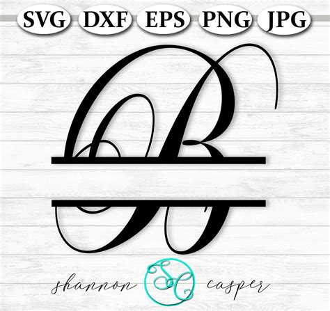 Split Monogram SVG Single Letter B for Laser Engraving and - Etsy | Monogram svg, Letter b ...