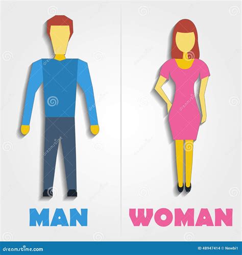 Male and Female Restroom Symbol Icon. Vector Illustration Stock Vector ...