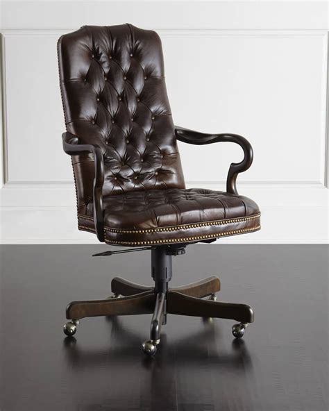 Massoud Blevens Tufted-Leather Office Chair