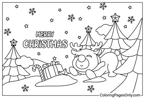 Christmas Wallpaper Coloring Page - Free Printable Coloring Pages