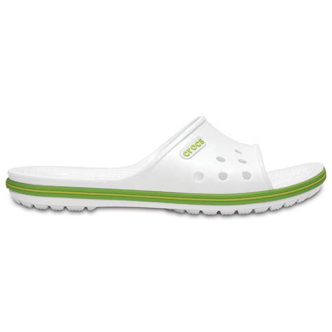 Crocs Crocband II Slide white/Volt, iconic crocs comfort sandal - Women ...