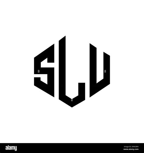 SLU letter logo design with polygon shape. SLU polygon and cube shape logo design. SLU hexagon ...