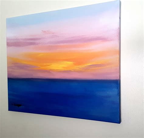 Sunrise Painting Landscape Painting Colorful Sky Affordable - Etsy