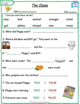 The Chase WORKSHEET ORT Stage 2 .Oxford Reading Tree. Reading comp