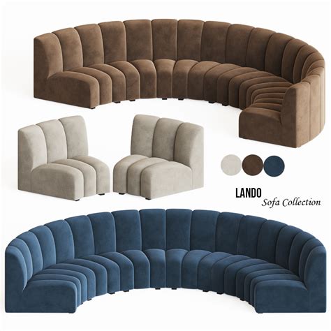 3D curved modular sofa eichholtz - TurboSquid 1627381