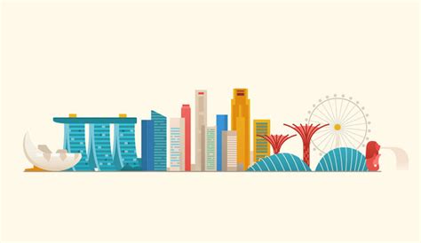 Singapore Skyline Sketch