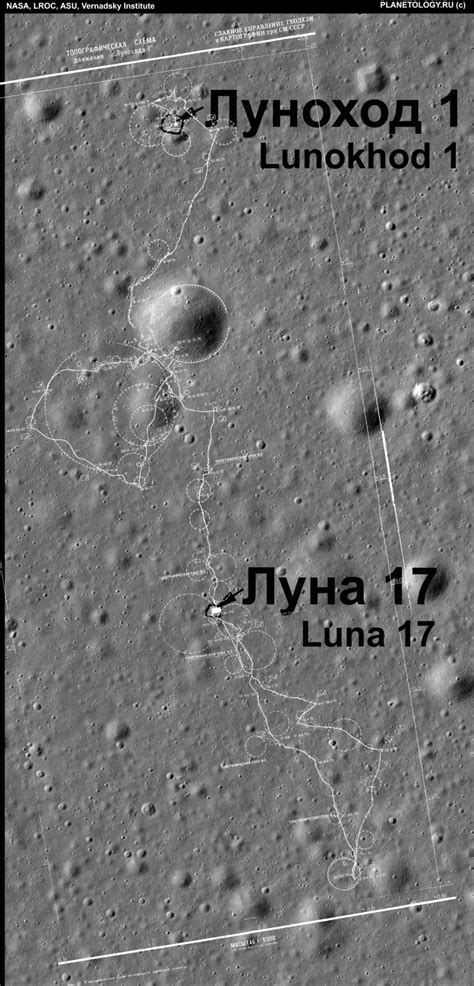 Lunokhod 1's path as seen from LROC | The Planetary Society