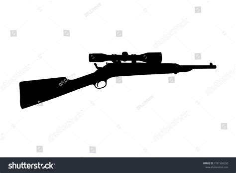 Side View Small Wooden Rifle Silhouette Stock Illustration 1781560250 ...