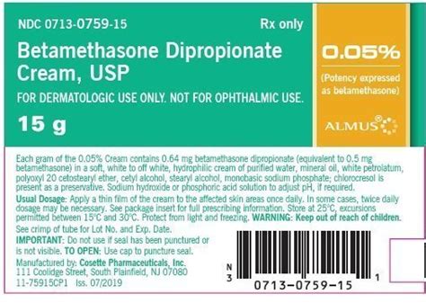 Betamethasone Cream - FDA prescribing information, side effects and uses