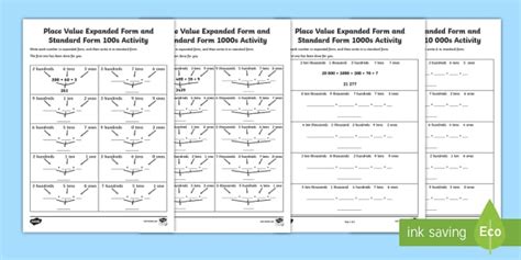 Expanded Form Addition Worksheets | Teaching Resources