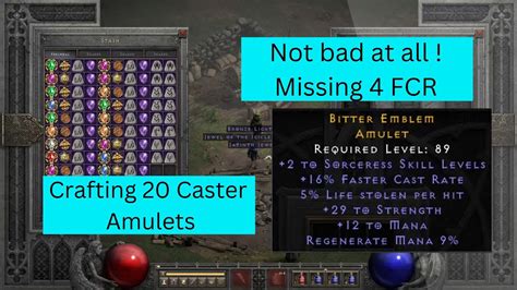 {D2R} Crafting 20 caster amulets - YouTube