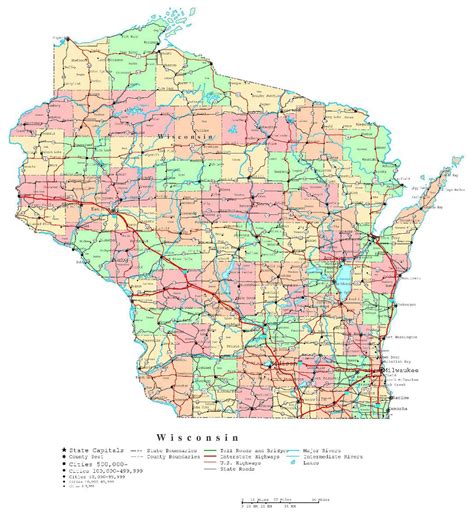 Map Wisconsin With Cities - London Top Attractions Map