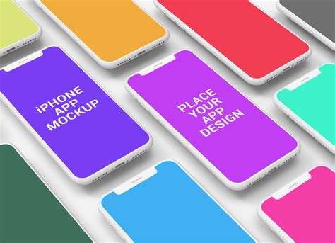 Free Perspective iPhone App Screen Mockup PSD - Good Mockups