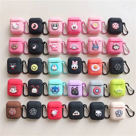 For airpods silicone cover case kawaii cute carton soft matte Silica ...