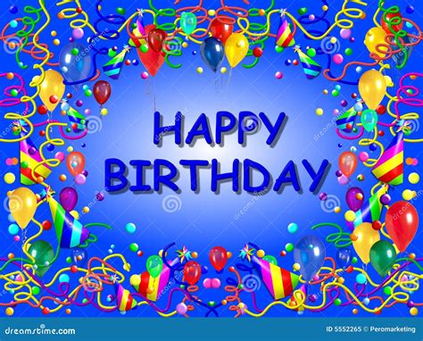 Blue Birthday Background Royalty Free Stock Photo - Image: 5552265