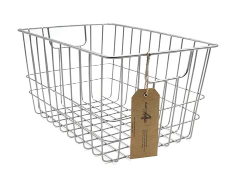Handcrafted 4 Home Metal Wire Rectangular Basket, Silver (Set of 2) - Walmart.com