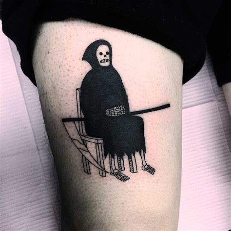 Awaiting grim reaper tattoo by Jen Wong - Tattoogrid.net