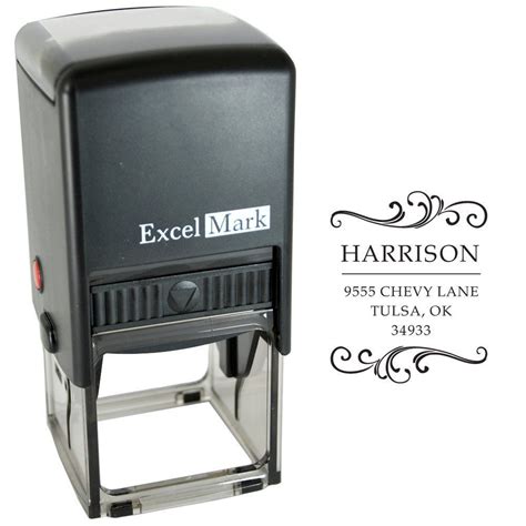 Custom Self Inking Address Stamp with Monogram Style 232 >>> Click on the picture for added ...