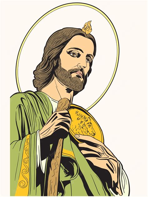 Premium Vector | Saint Jude Thaddeus apostle of Jesus Illustration Catholic