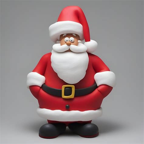 Free Photo | Santa claus 3d rendering on gray background with clipping path