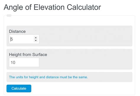 Angle of Elevation Calculator - Calculator Academy