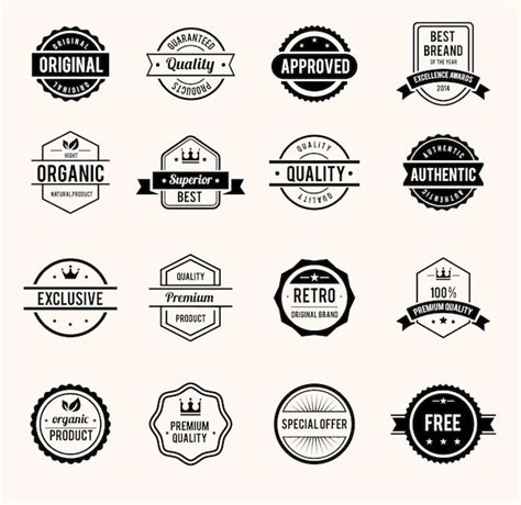 Free Vector | Vector Black and White Retro Stamps and Badges Isolated