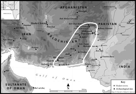 Map of Kulli Culture Extension (after Jarrige et al., 2011, Modified by... | Download Scientific ...