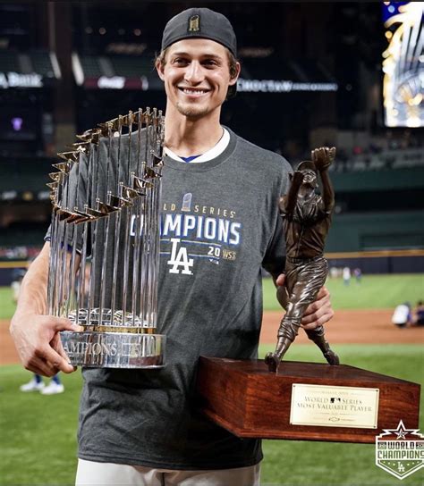 A photo of Corey Seager with the Willie Mays World Series MVP & the ...