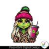 Glitter Girl Grinch Cute Coffee PNG » PeaceSVG