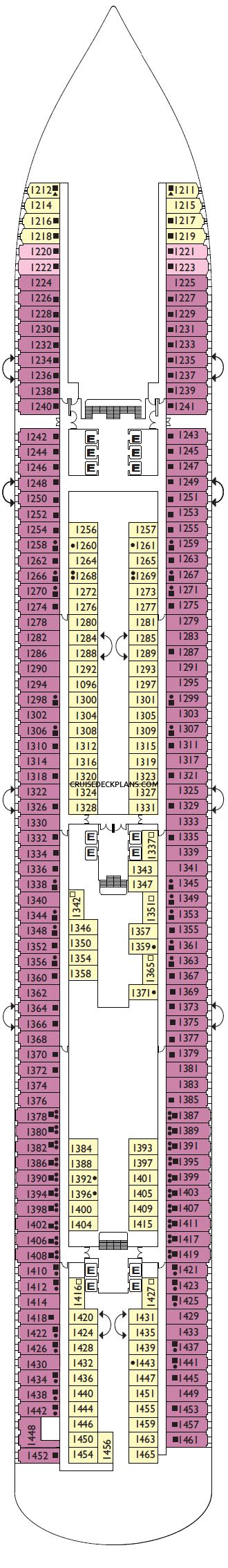 Costa Diadema Deck 1 Deck Plan Tour