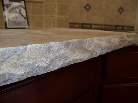 Chiseled Granite Edge on bathroom counter tops to tie in marble floors ...