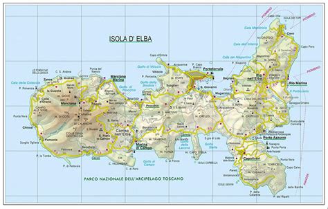 The map of Elba Island | Detailed Elba map for safe traveling