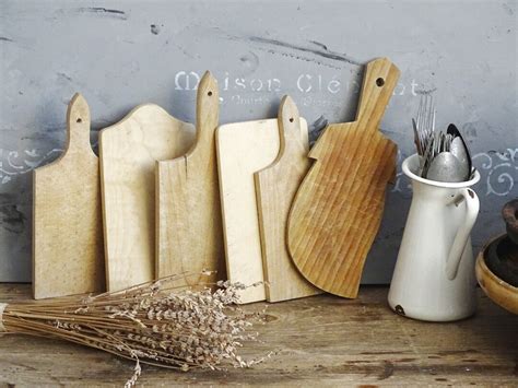 Rustic Bread Board Wood Cutting Board Handle, Primitive Board Small ...