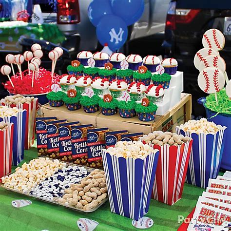 Baseball Tailgating Table Idea - Homerun Baseball Party Ideas - Sports ...