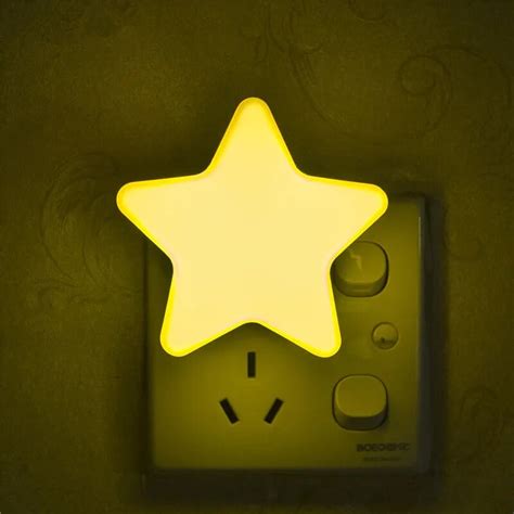 Star Night Light Plug in Wall Lamp Home Decoration Light Sensor Socket ...