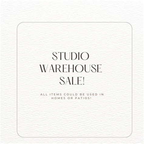 Warehouse Sale!